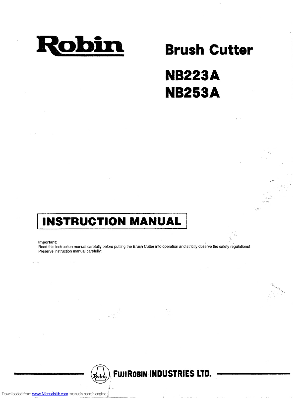 Robin NB223A, NB253A Instruction Manual