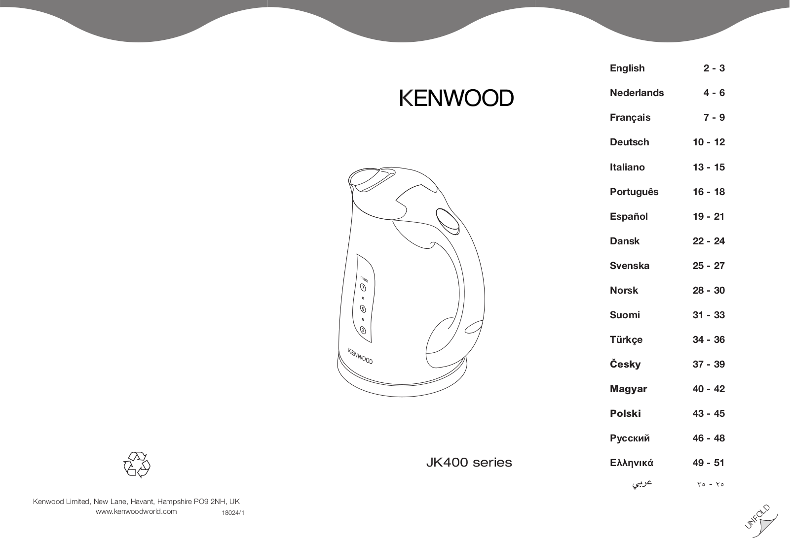 Kenwood JK400 User Manual