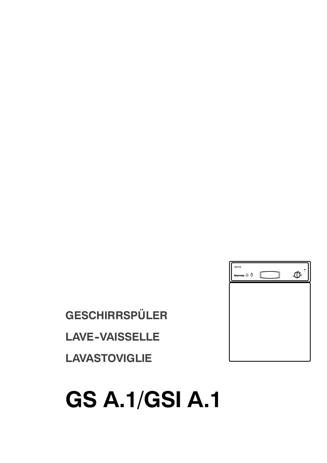 Therma GSIALPHA.1, GSALPHA.1 User Manual