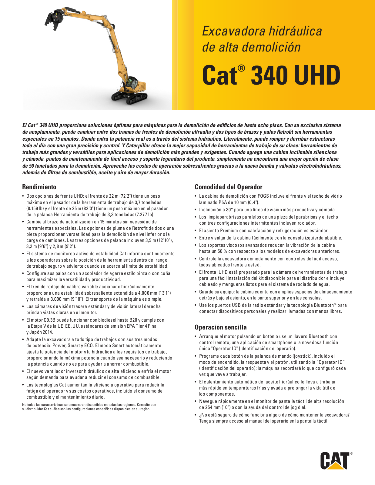 Cat 340 UHD User Manual