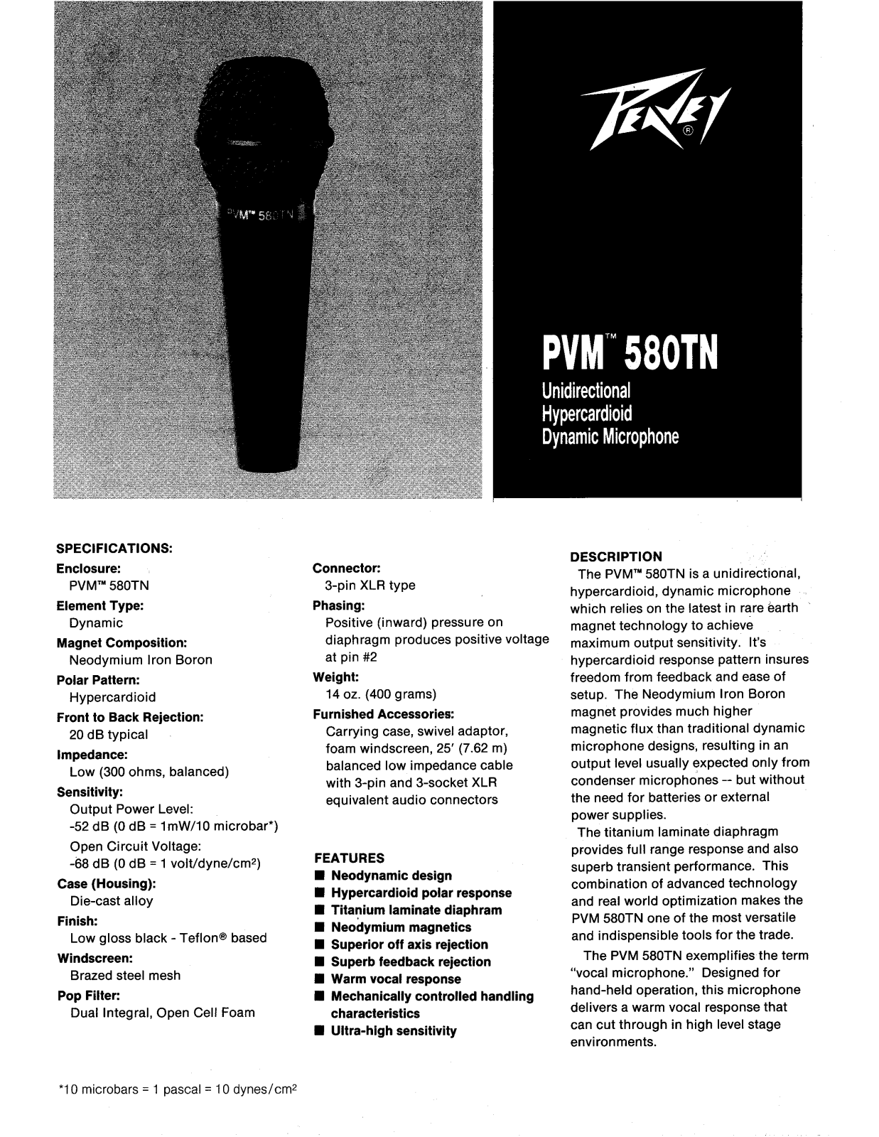 Peavey PVM 580TN User Manual