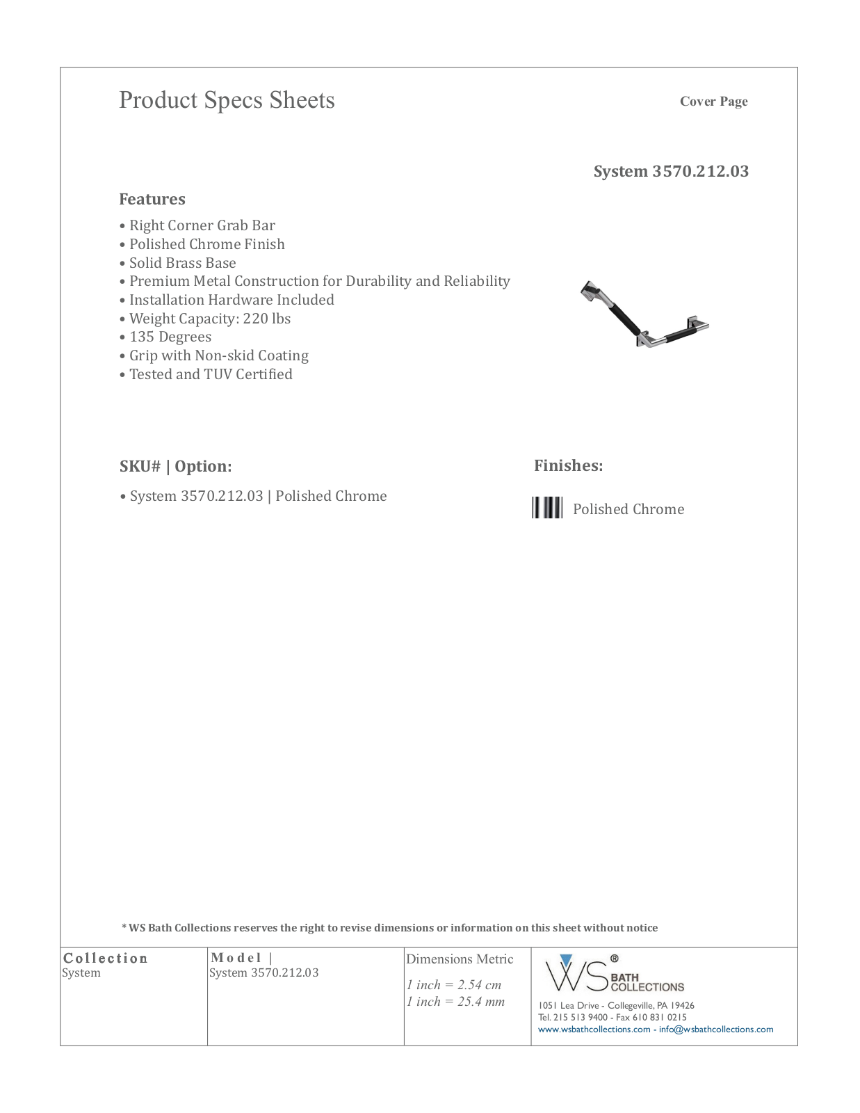WS Bath Collections WSO3225 Specifications - ManualMachine.com