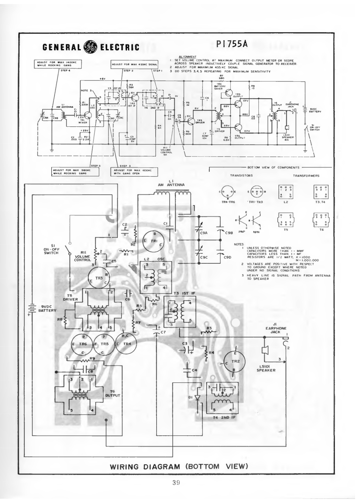 General Electric P1755A Schematic