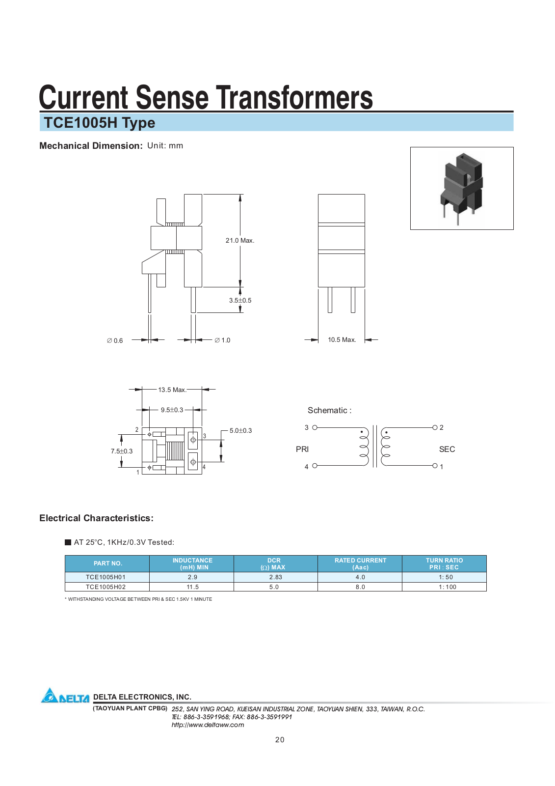 Delta Electronics TCE1005H User Manual