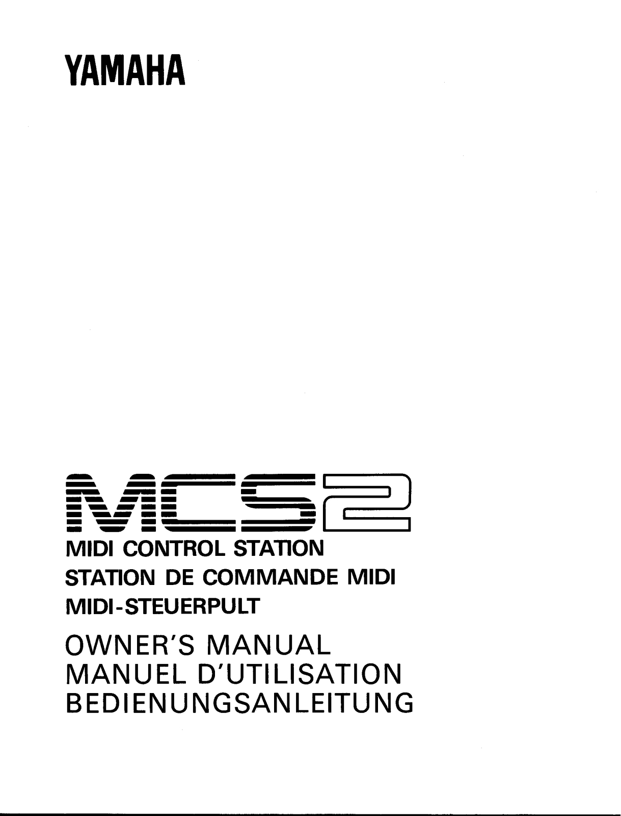 Yamaha MCS2 User Manual