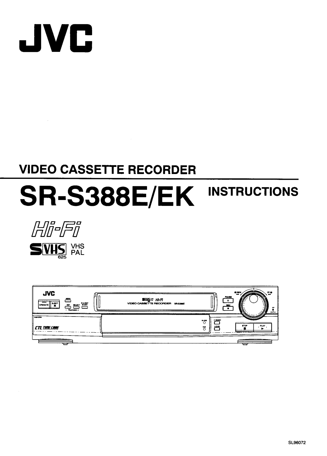JVC SR-S388EK User Manual