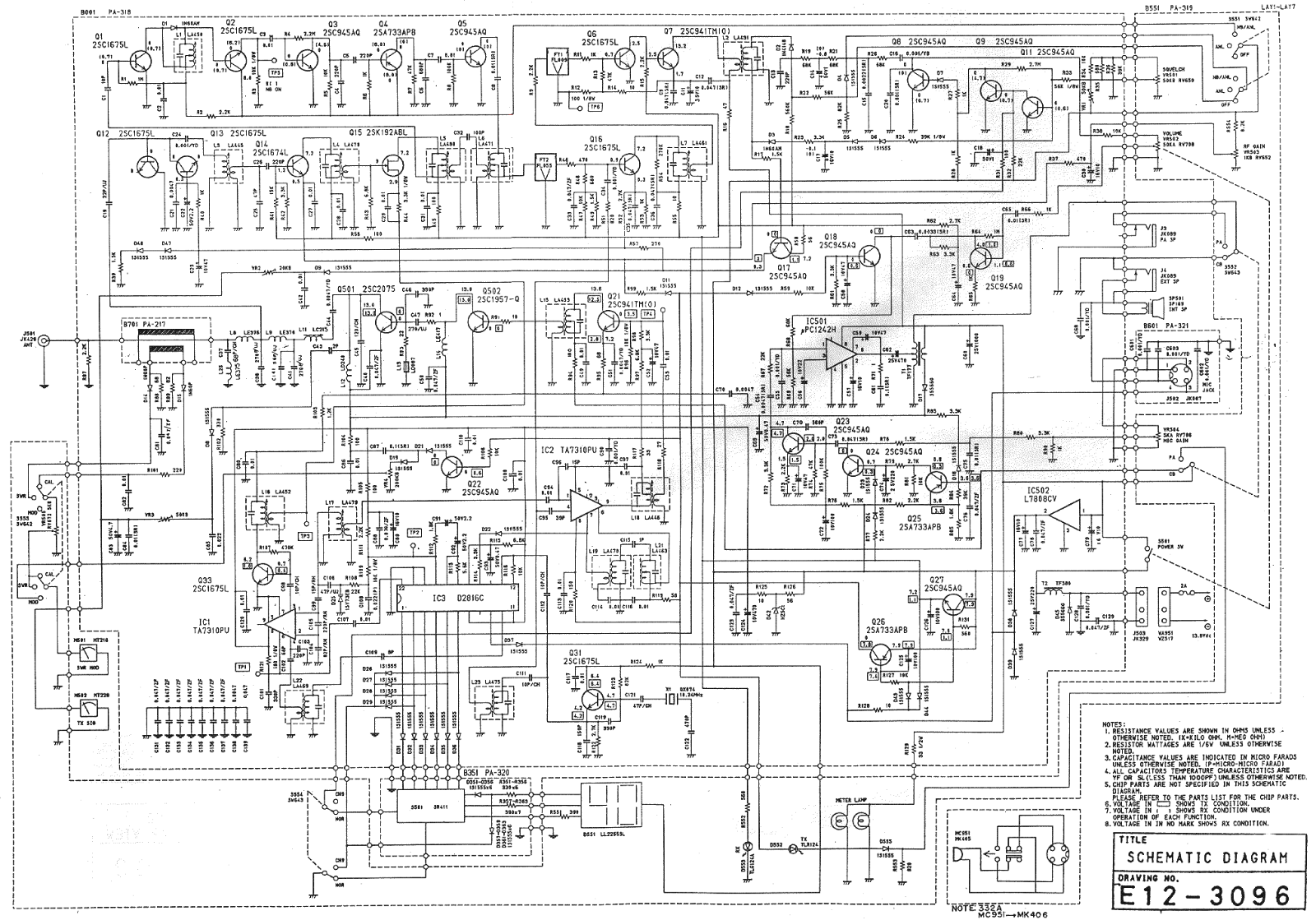 Uniden PTC104 Schematic