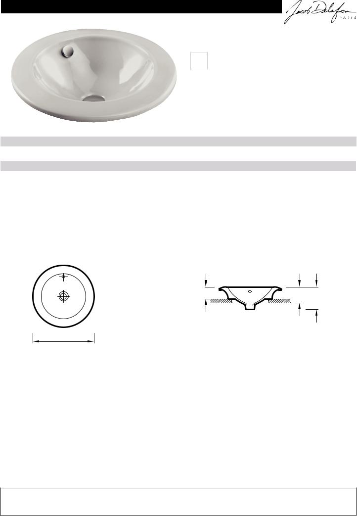 Jacob Delafon RONDE E1183-00 User guide