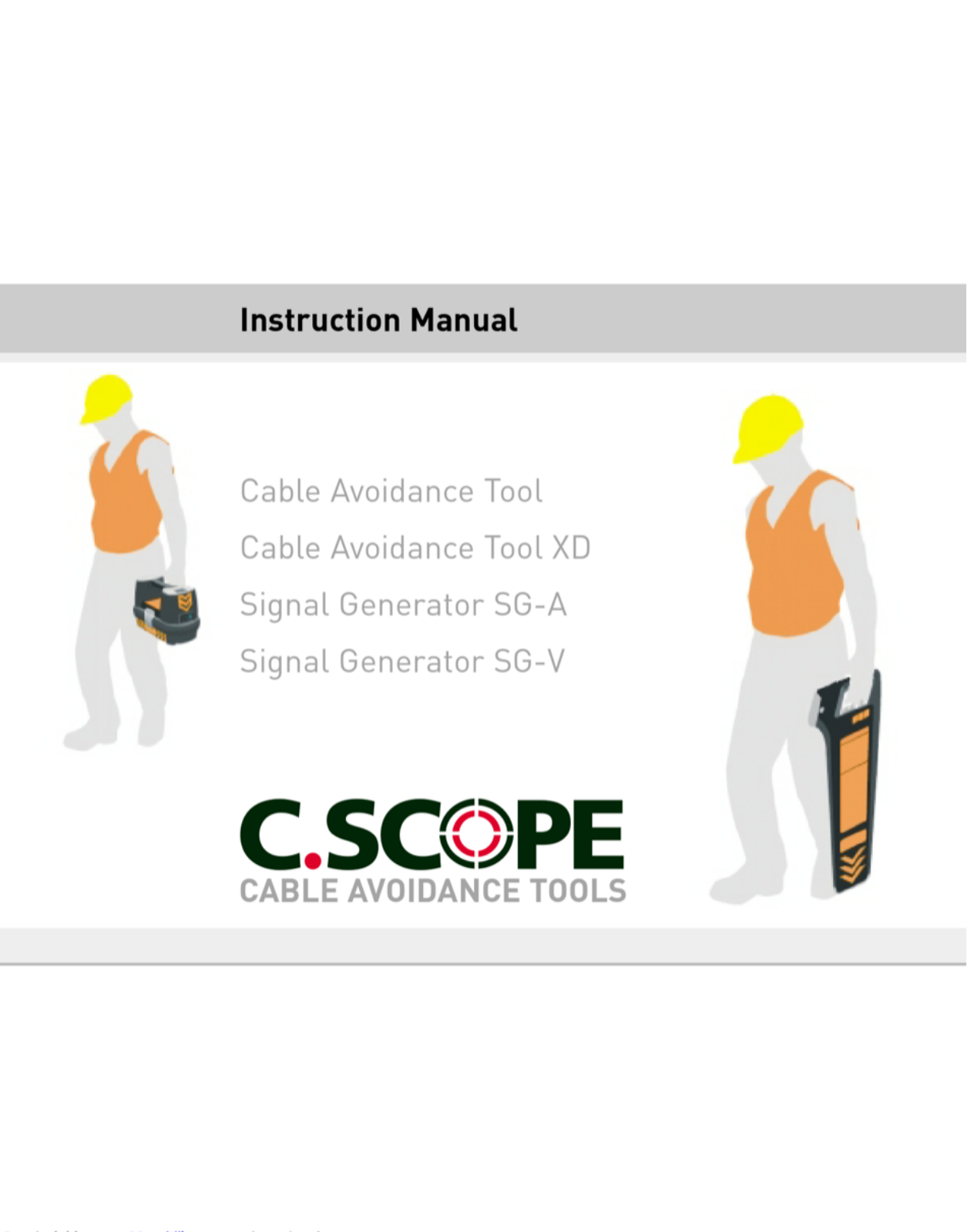 C-SCOPE SG-V Instruction Manual