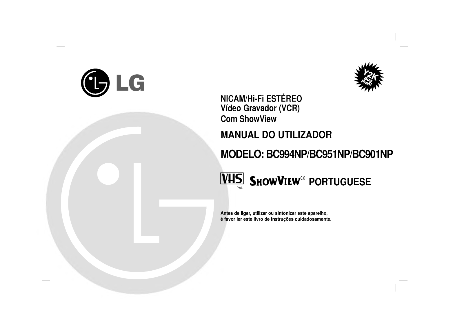 Lg BC901NP, BC951NP, BC994NP User Manual