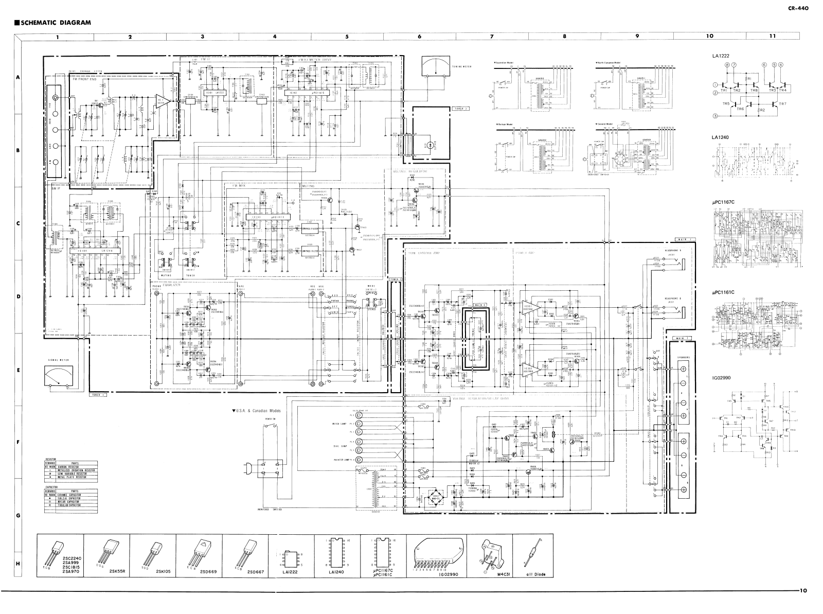 Yamaha CR-440 Schematic