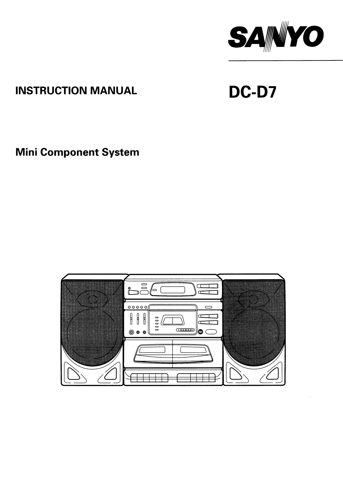 Sanyo DC-D7 Instruction Manual