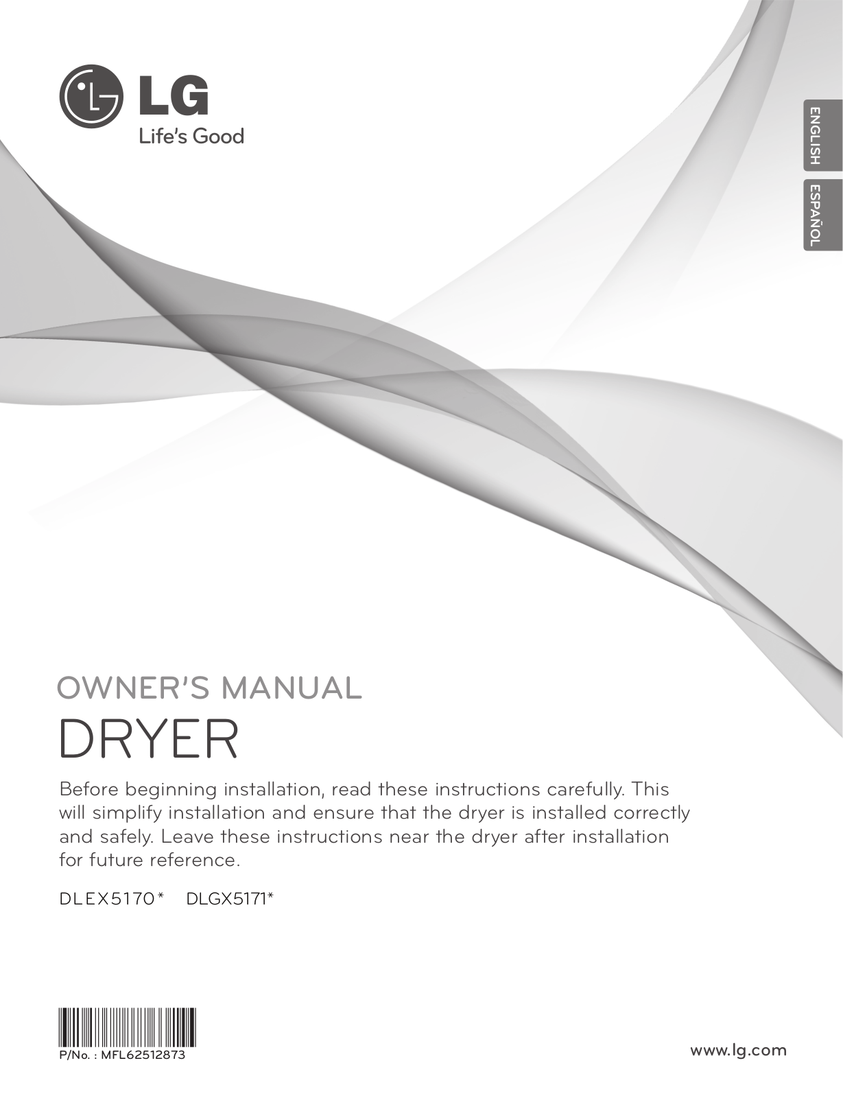 LG DLGX5171V User Manual