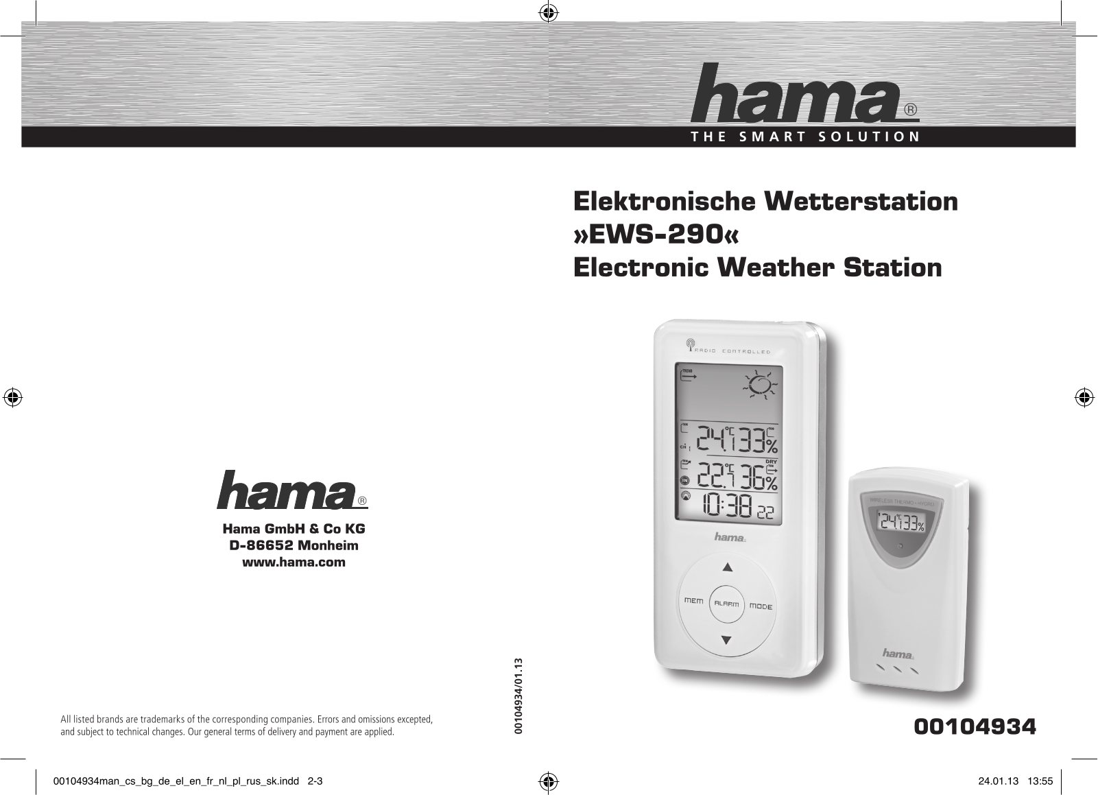 HAMA EWS-290 User Manual