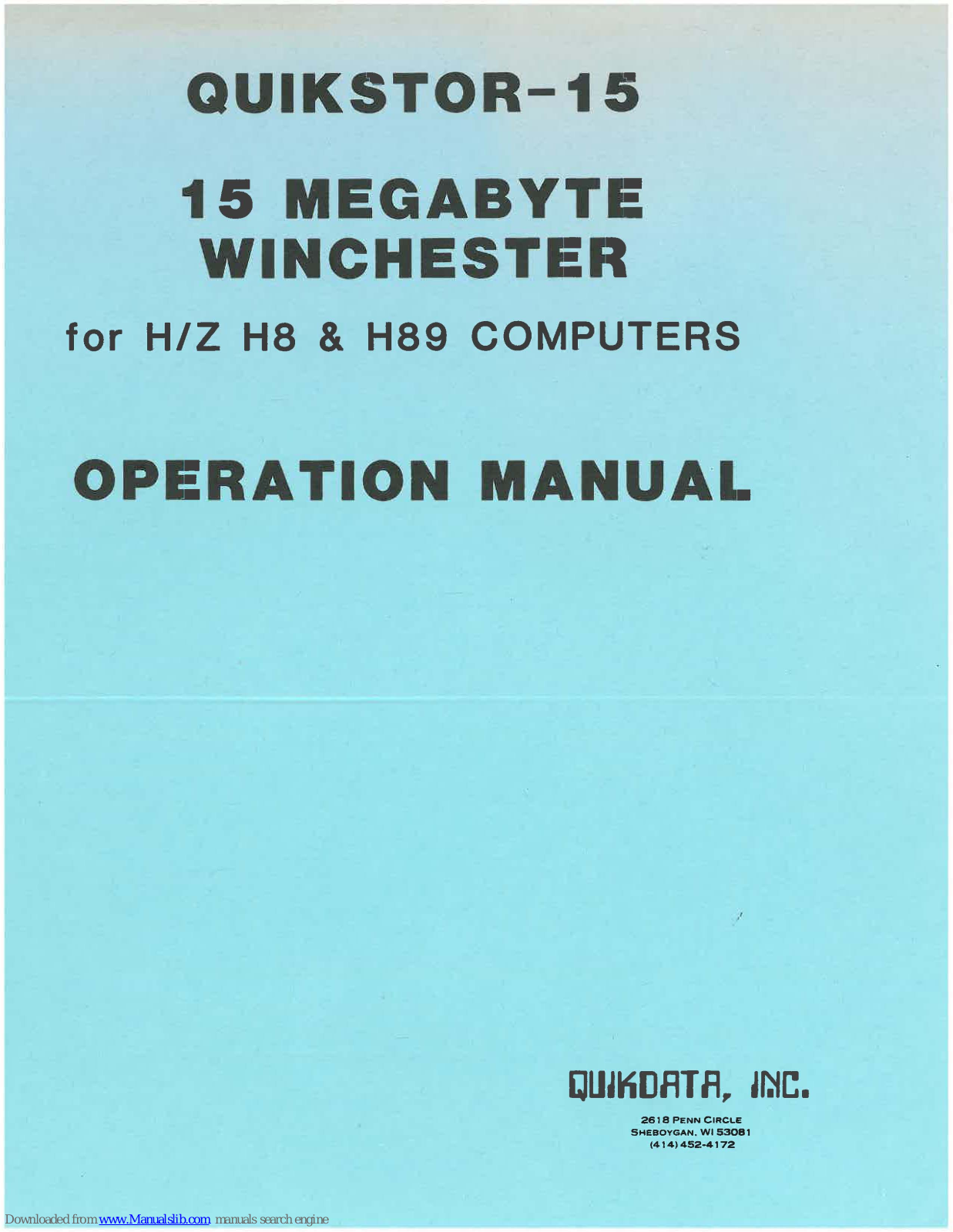 Quickdata QS-15 Operation Manual - ManualMachine.com