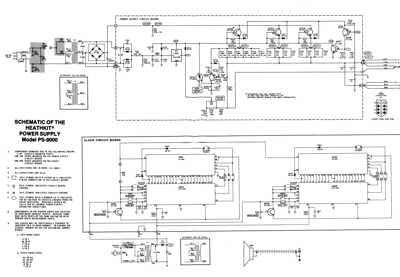 Heath Company PS-9000 Schematic