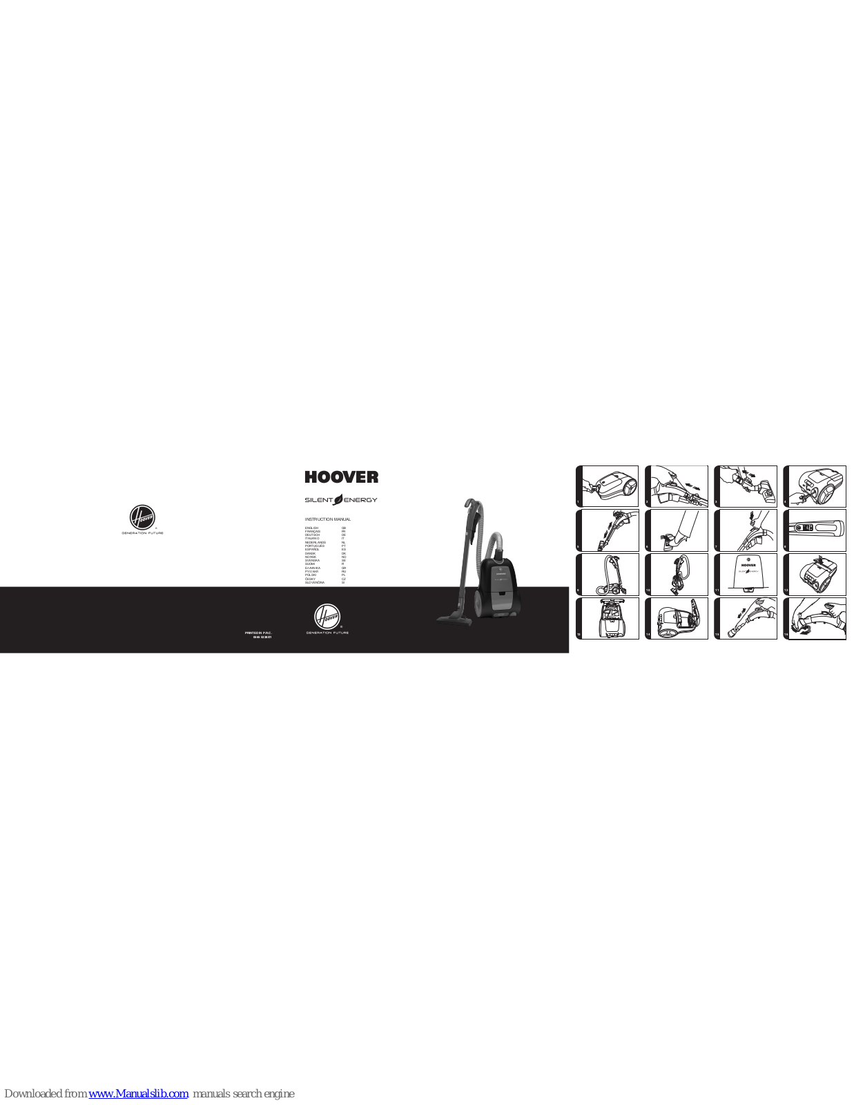 Hoover SILENT ENERGY AC73SE20001, TSE010 Instruction Manual