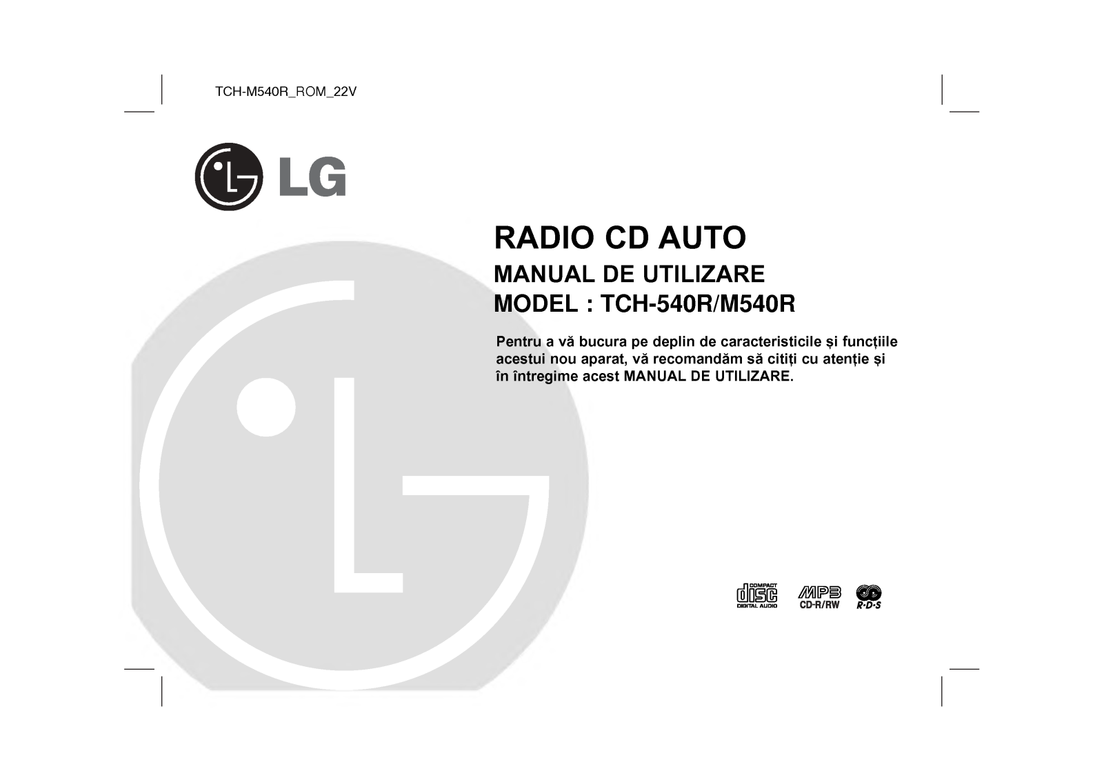 Lg TCH-M540R, TCH-540R User Manual