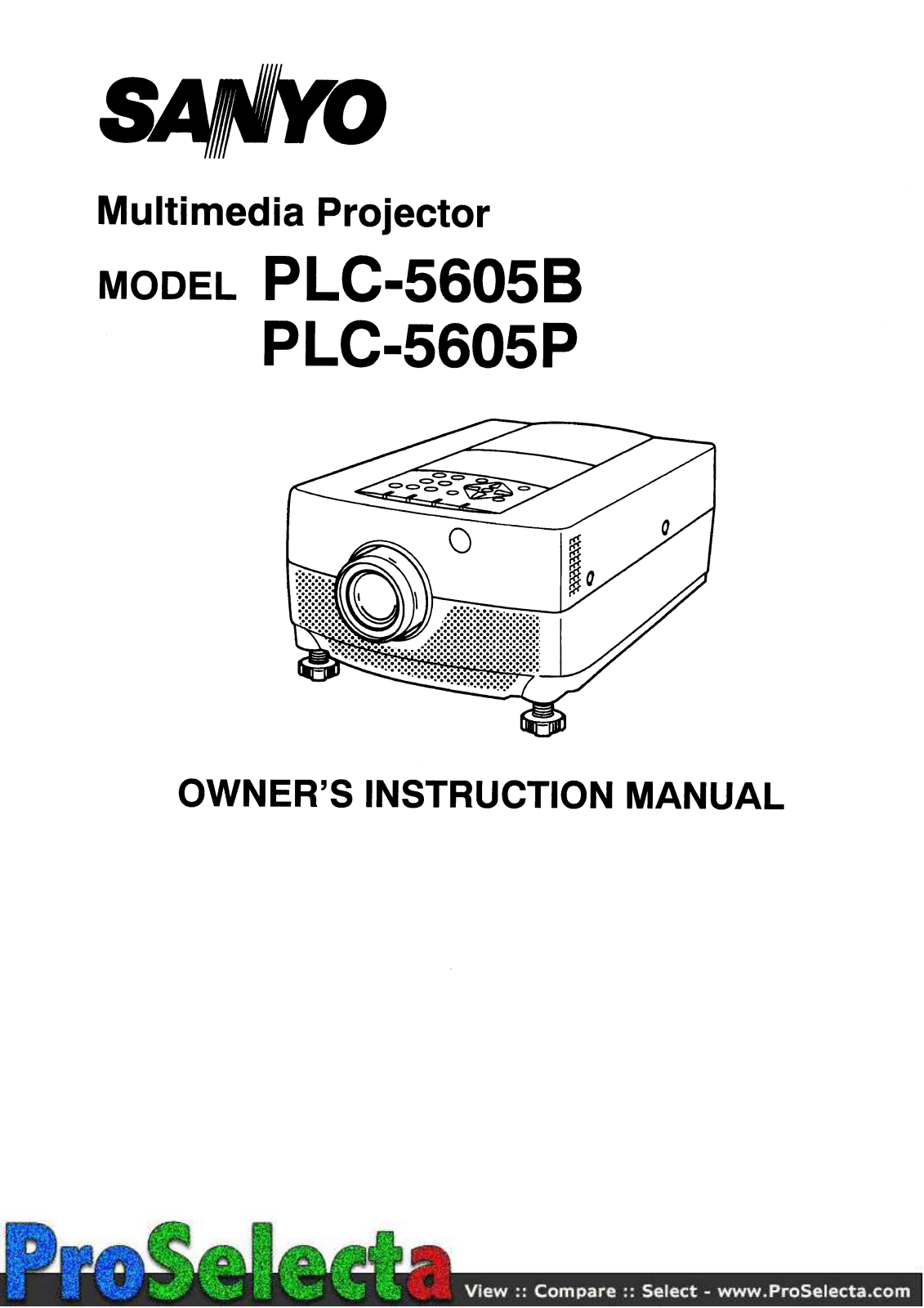 Sanyo PLC-5605 User guide - ManualMachine.com