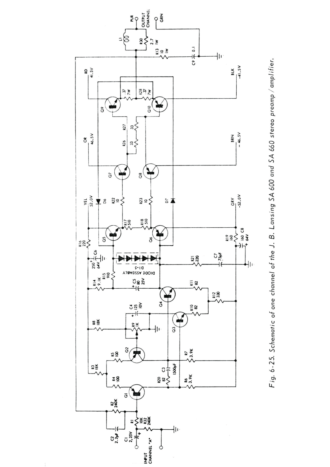 JBL SA-600 Schematic