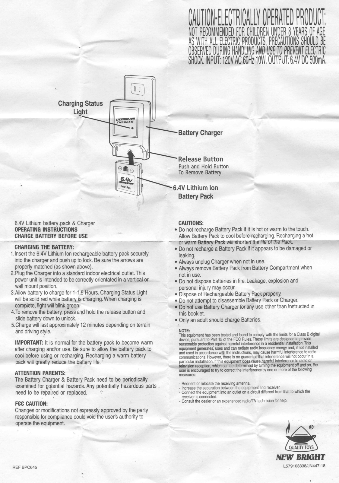 New Bright Co 64VA User Manual