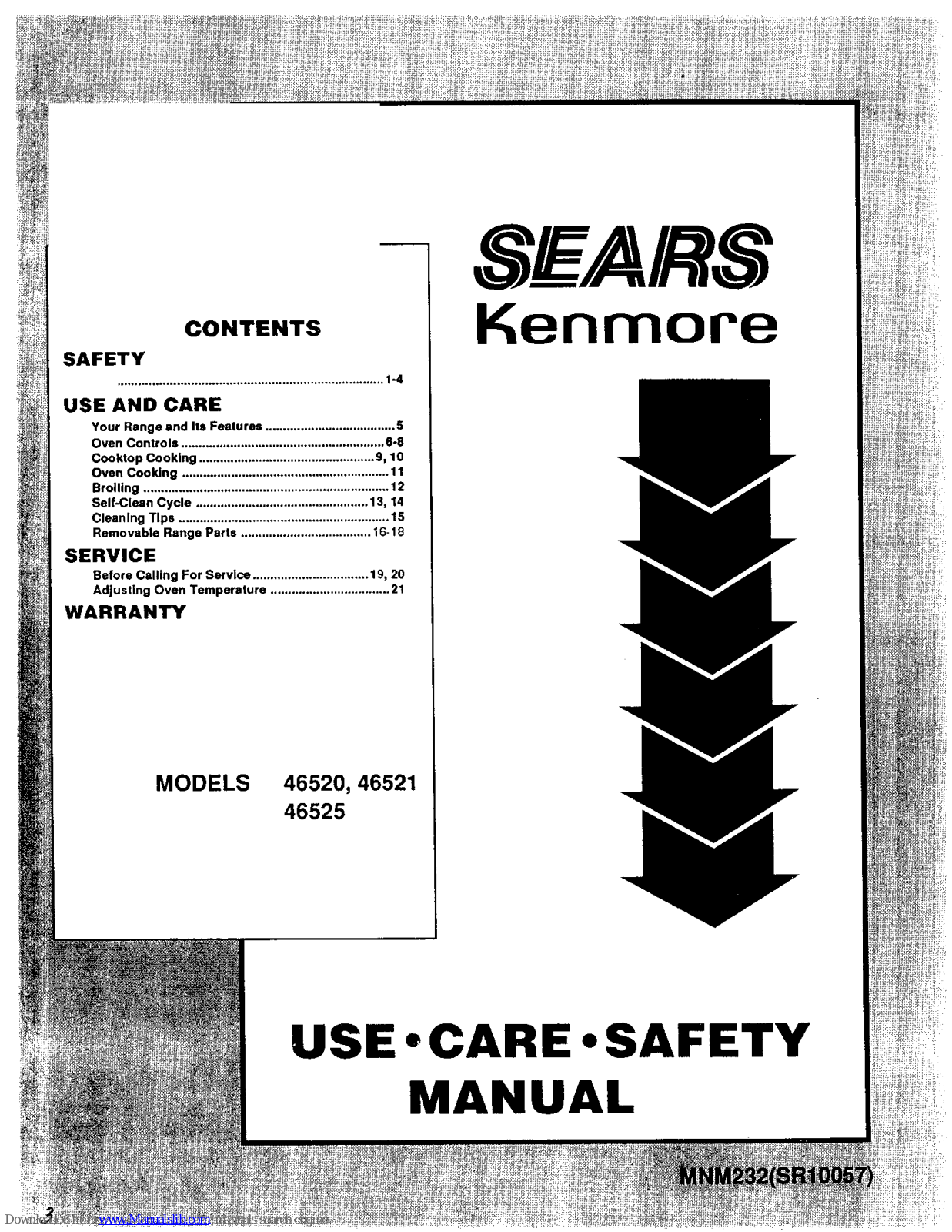 Kenmore 46520, 46521, 46525 User Manual - ManualMachine.com