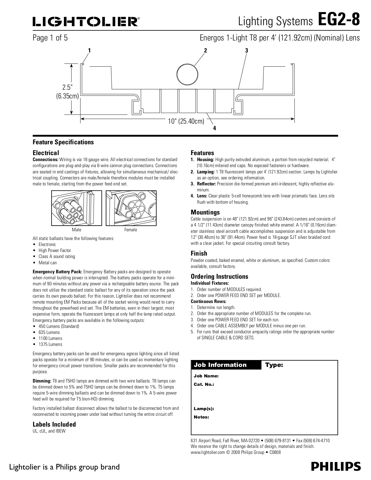 Lightolier EG2-8 User Manual