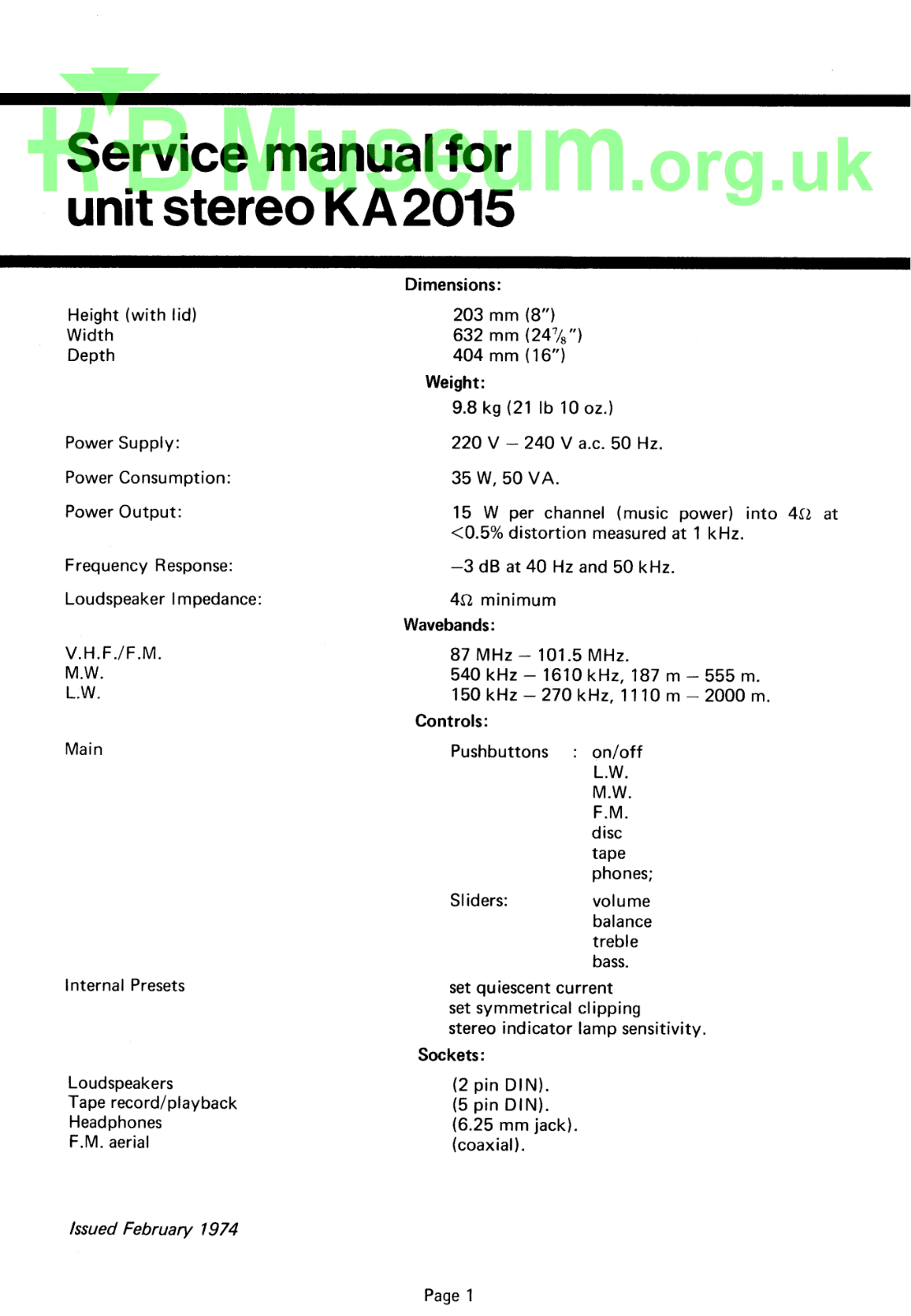 ITT Ka 2015 User Manual