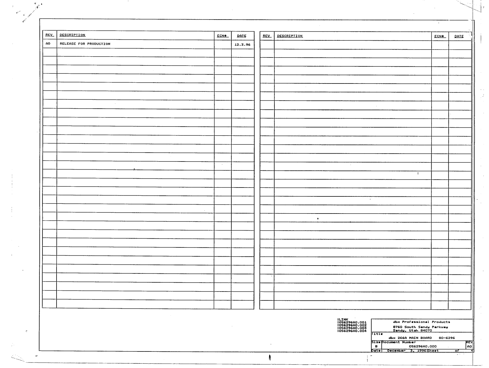 DBX 266A Schematic