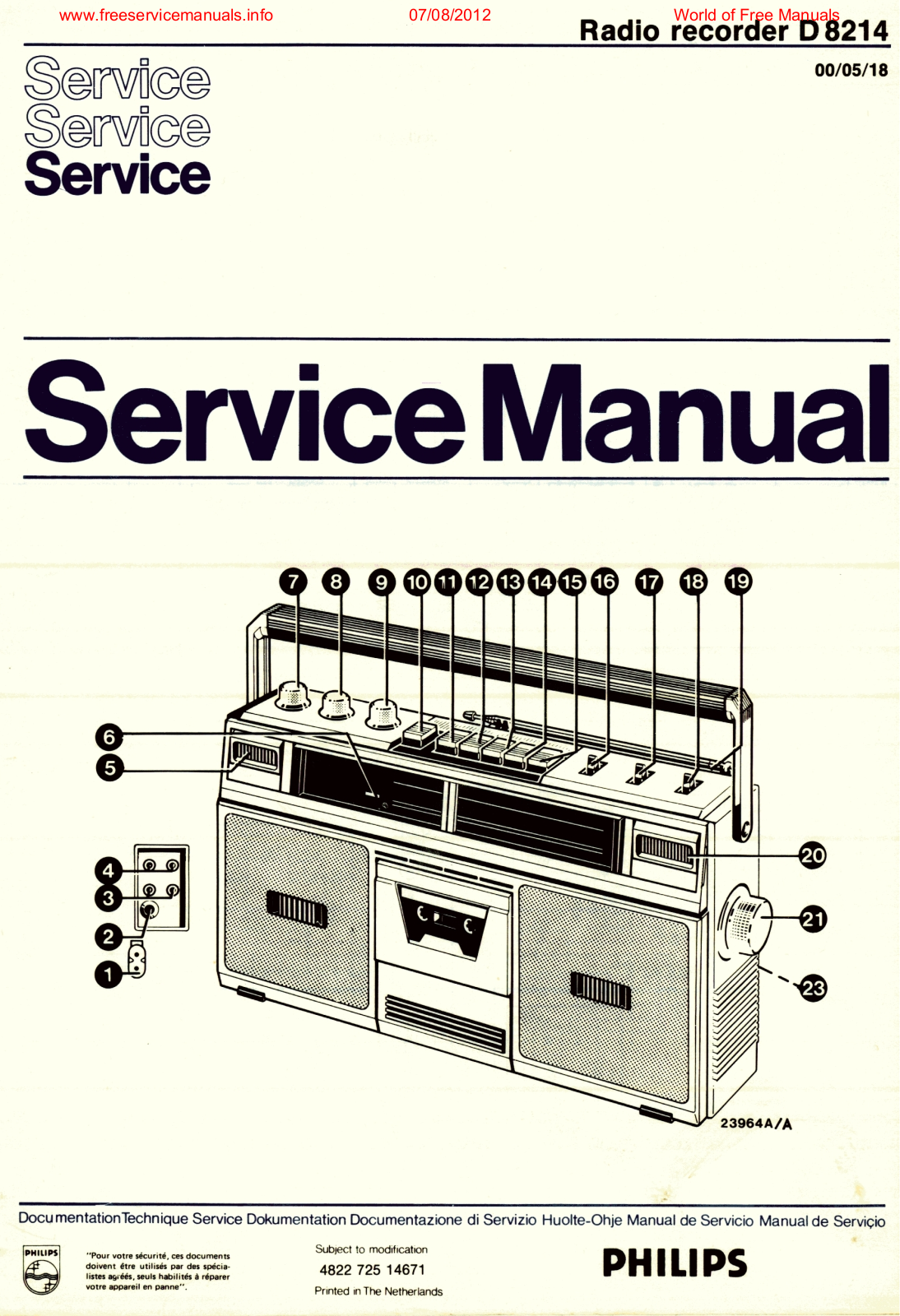 Philips d8214 Datasheet - ManualMachine.com