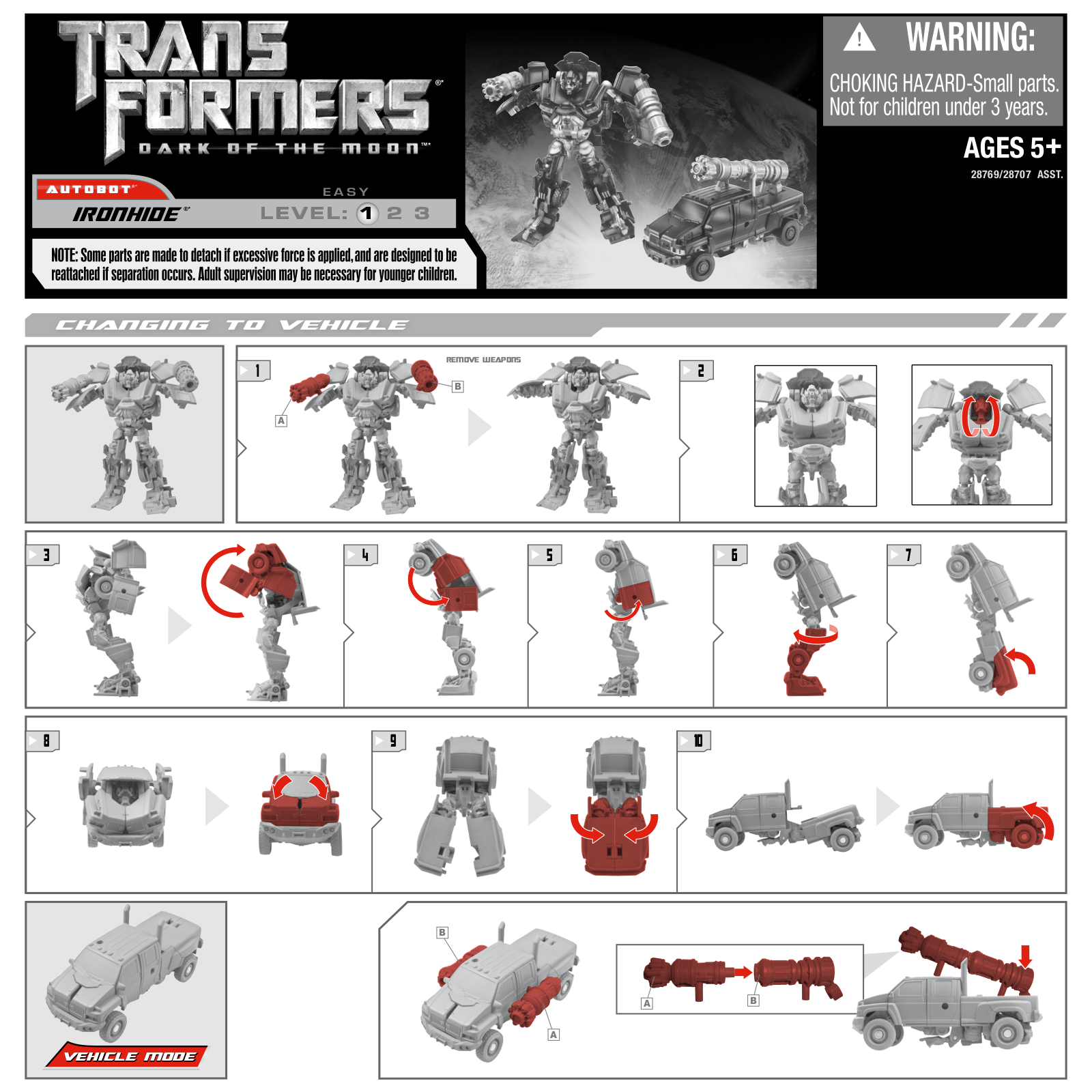 HASBRO TRANSFORMERS Commander Class IRONHIDE User Manual