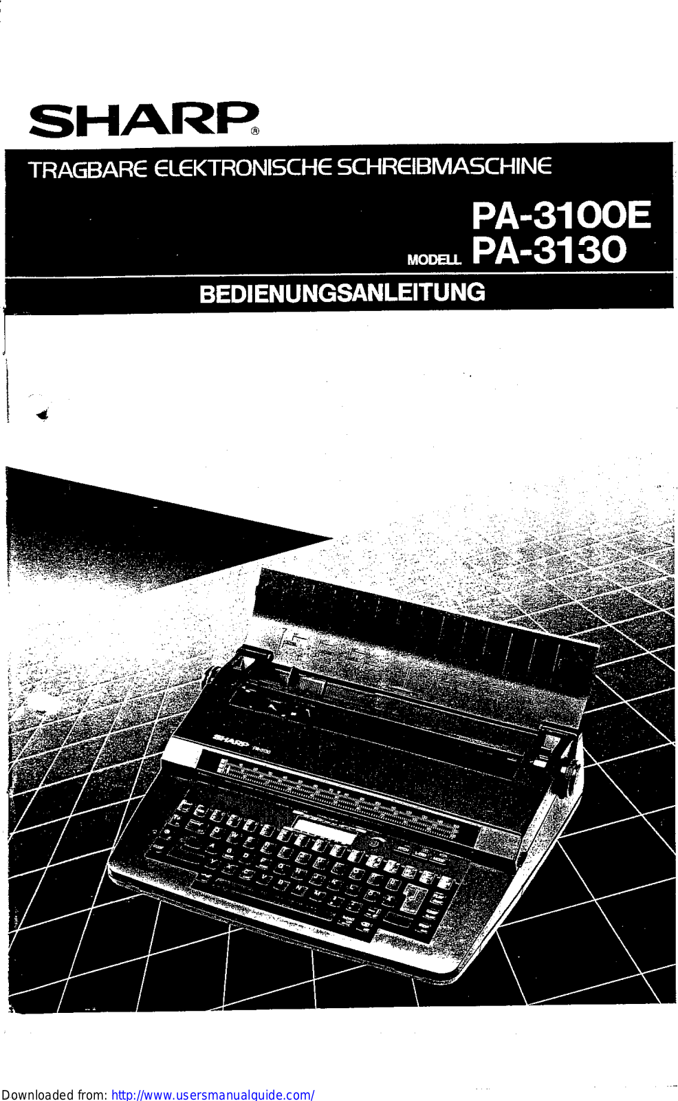 SHARP PA-3100E/3130 User Manual