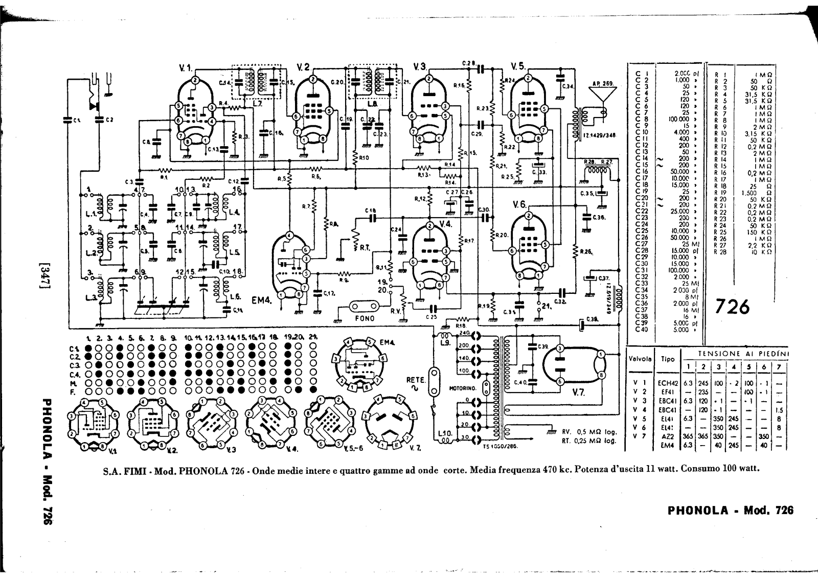 Phonola 726 schematic - ManualMachine.com