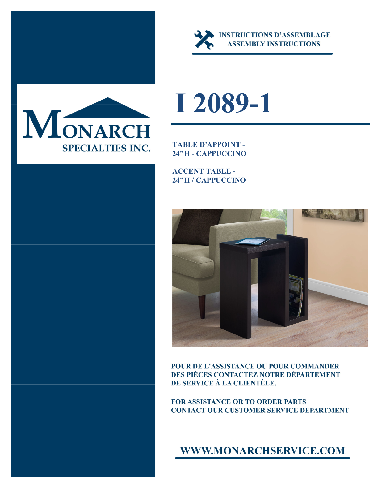 Monarch I2089 Assembly Guide - ManualMachine.com