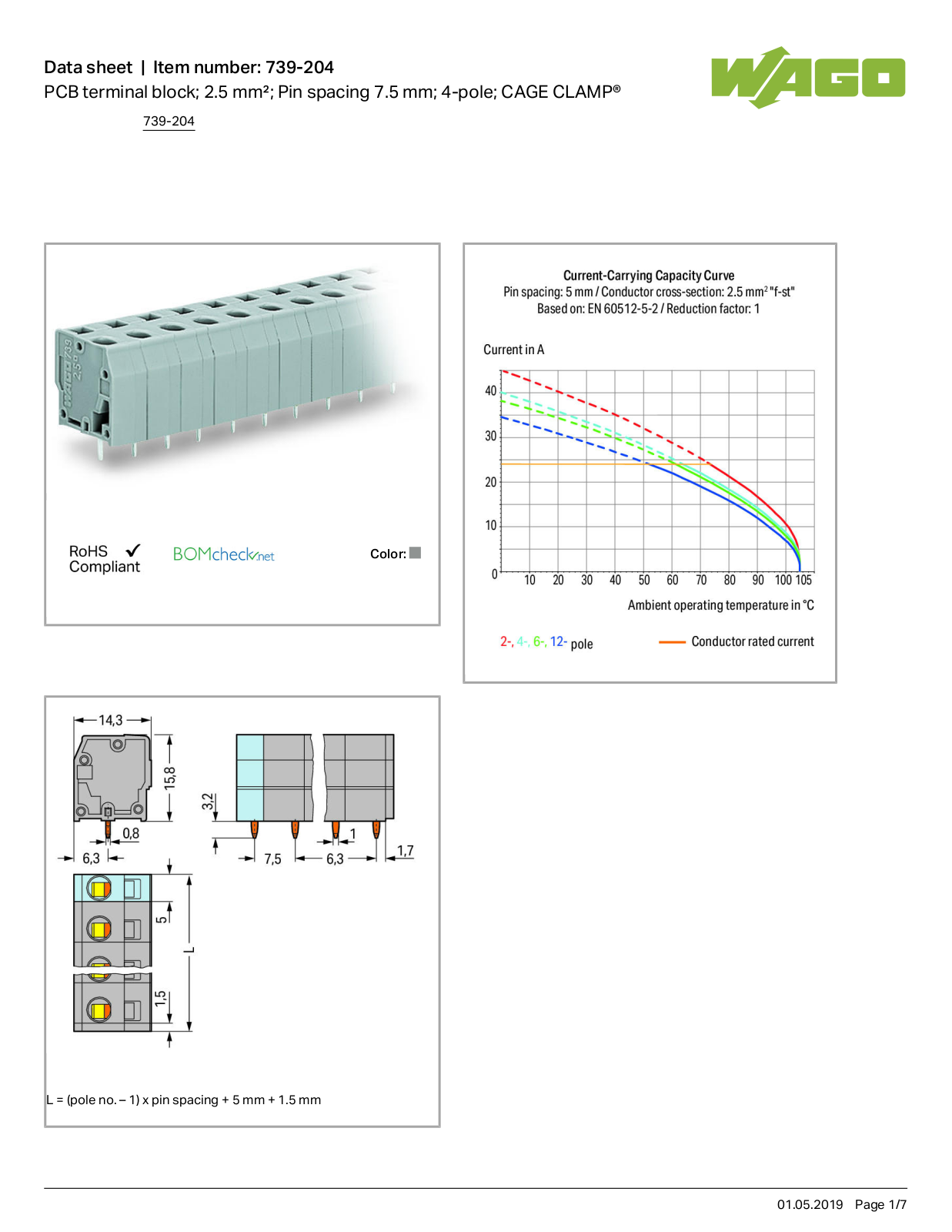 Wago 739-204 Data Sheet