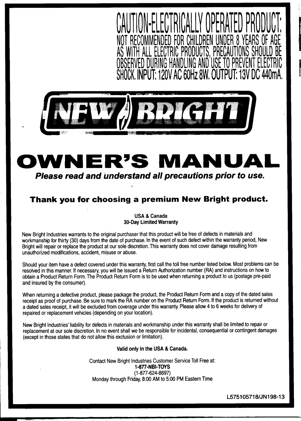 New Bright Co G21H3 2, G21H3 1 User Manual