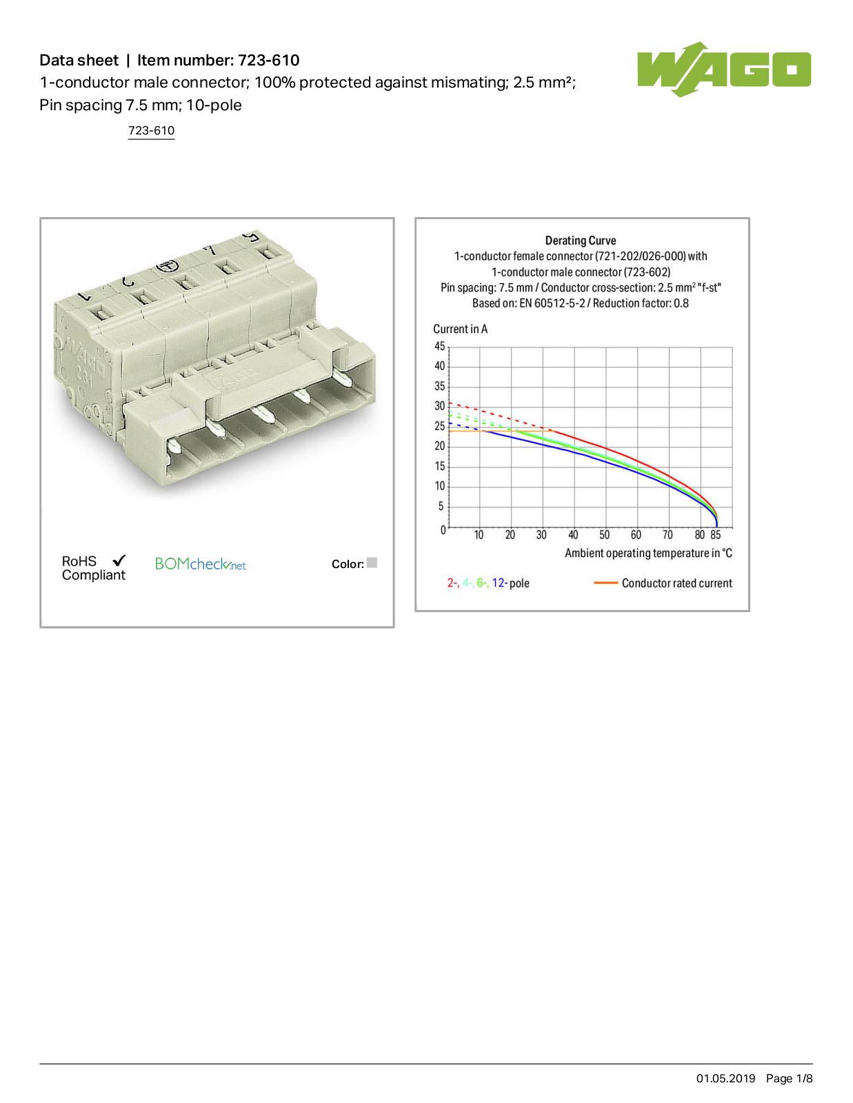 Wago 723-610 Data Sheet