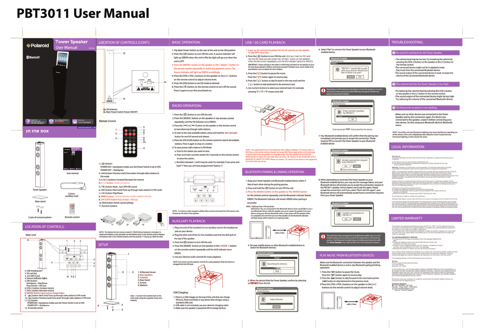 CHINA ELECTRONICS PBT3011 User Manual