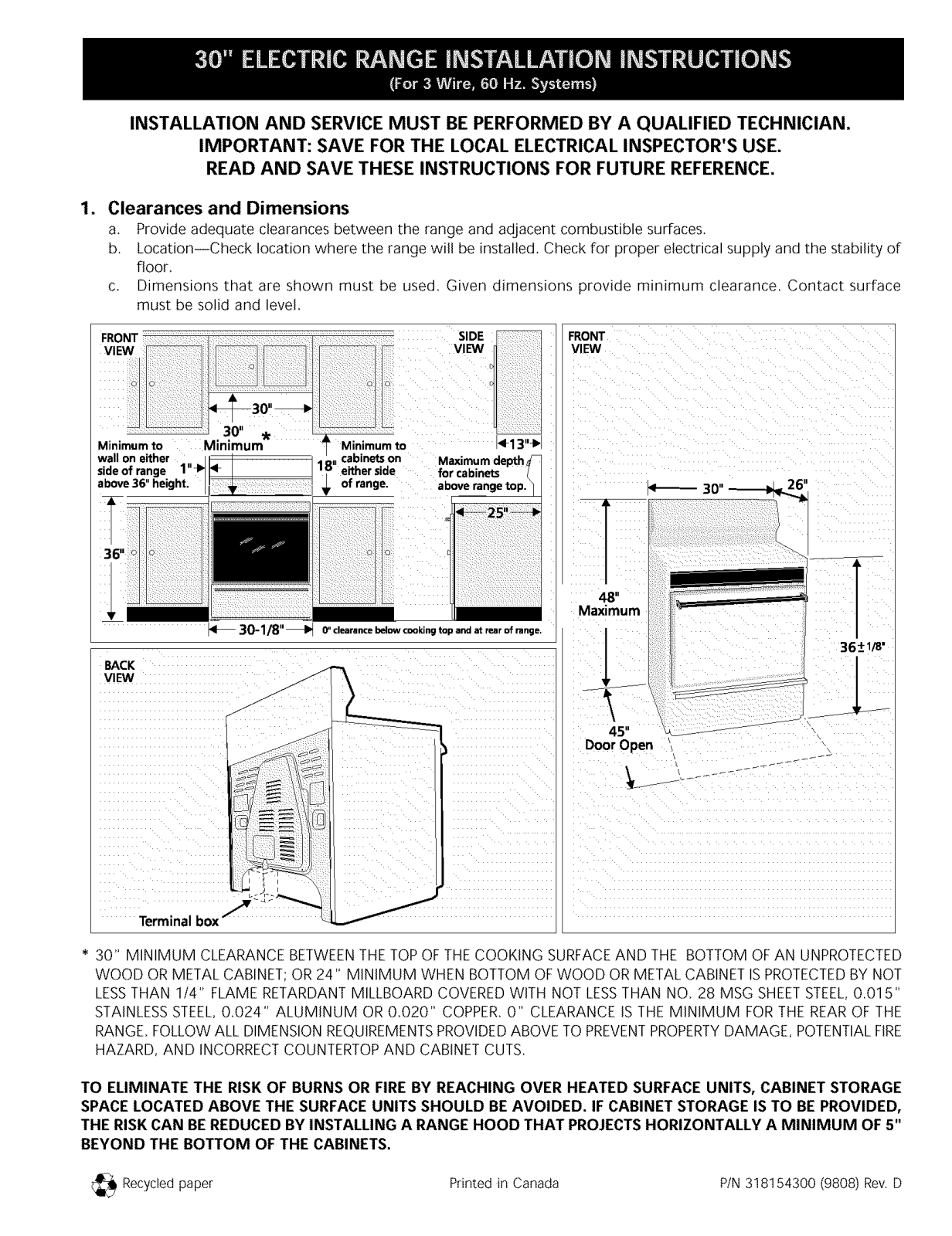 Universal/Multiflex (Frigidaire) MEF368CGS1 Installation Guide - ManualMachine.com