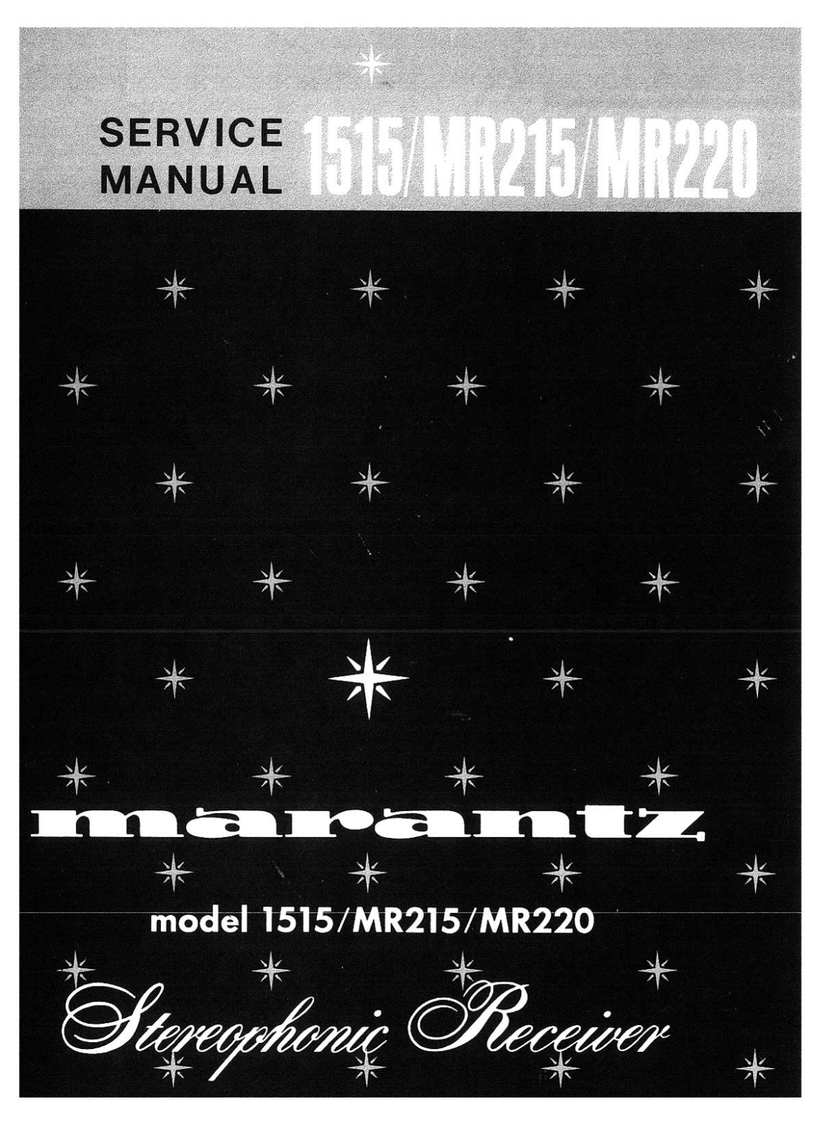 Marantz MR-215, 1515 Service Manual