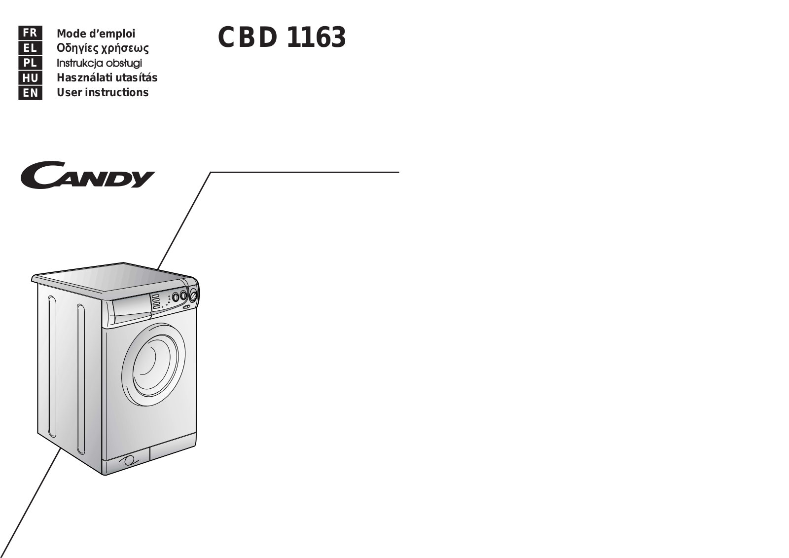 Candy CBD1163-37S User Manual