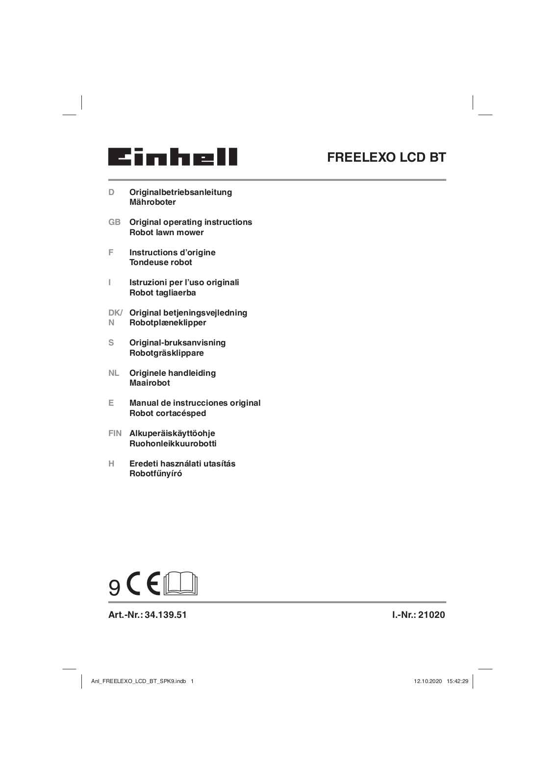 Einhell FREELEXO LCD BT User guide