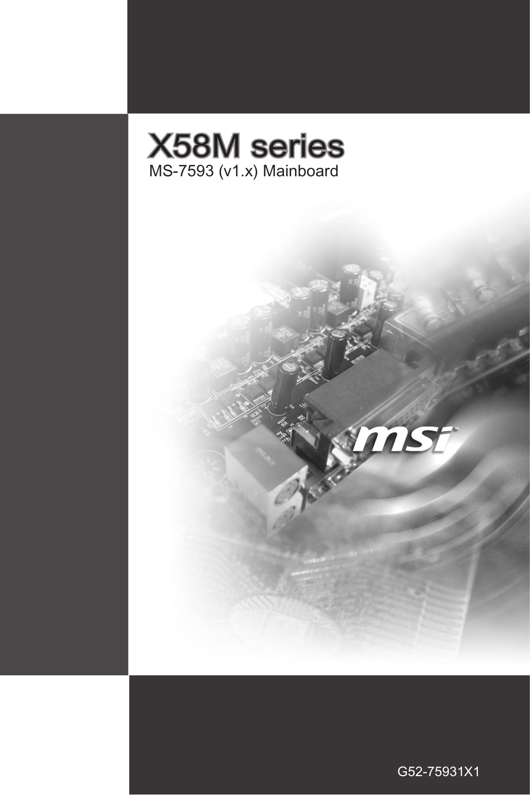 MSI X58M User Manual