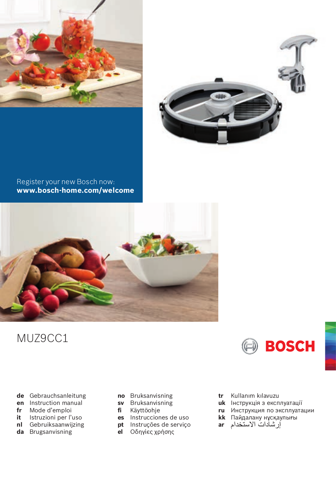 BOSCH MUZ9CC1 operation manual