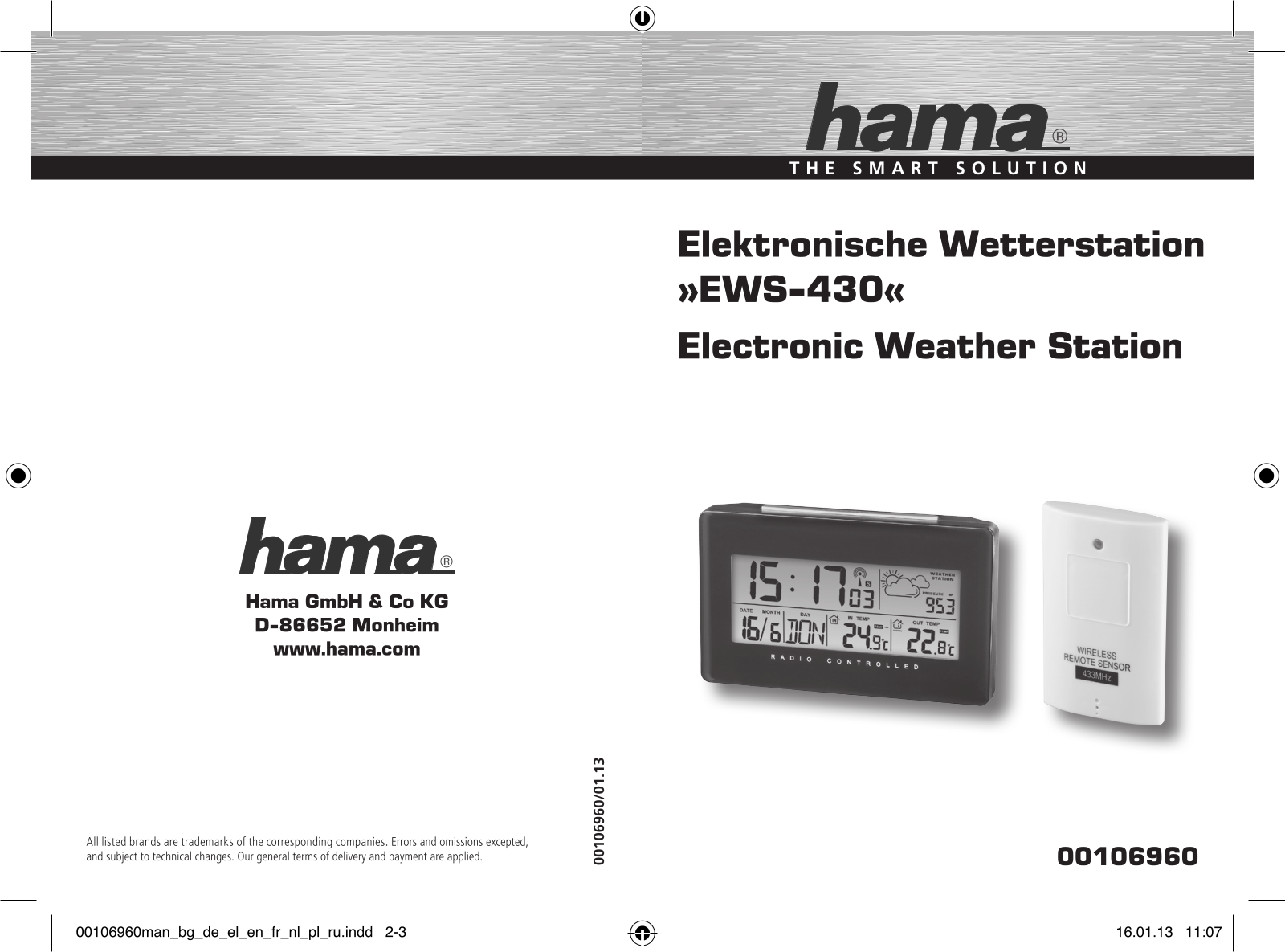 HAMA EWS-430 User Manual