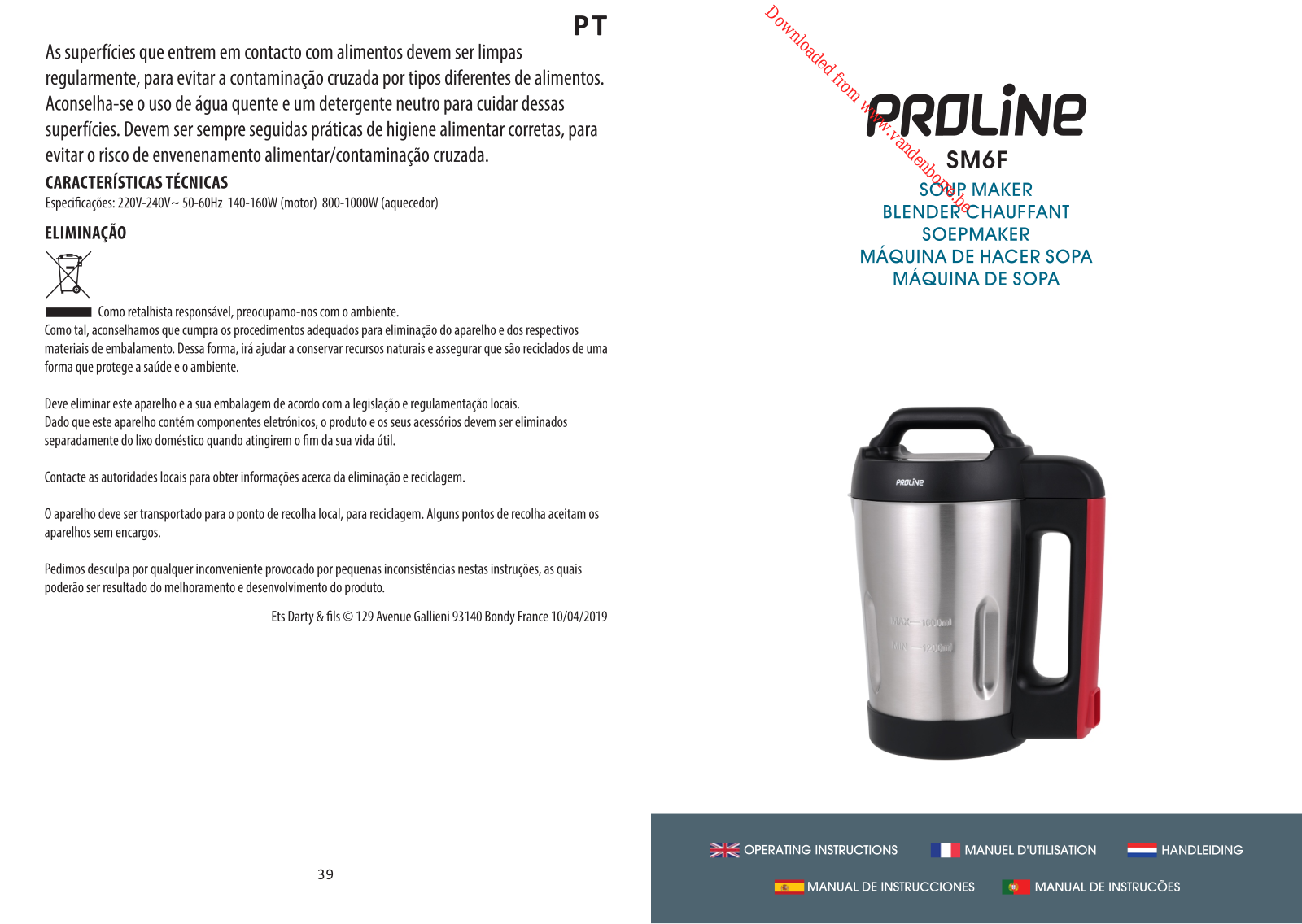 PROLINE SM6F User Manual