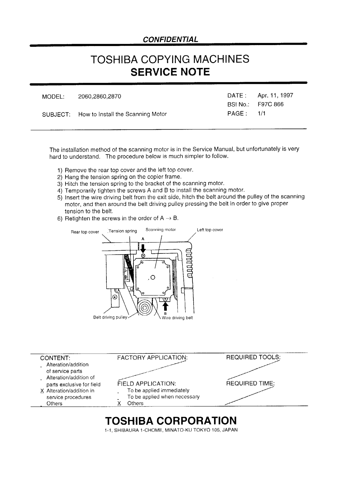 Toshiba f97c866 Service Note