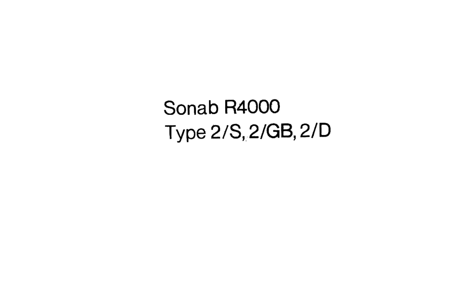 Sonab Sonab-R4000_type2 Schematic - ManualMachine.com