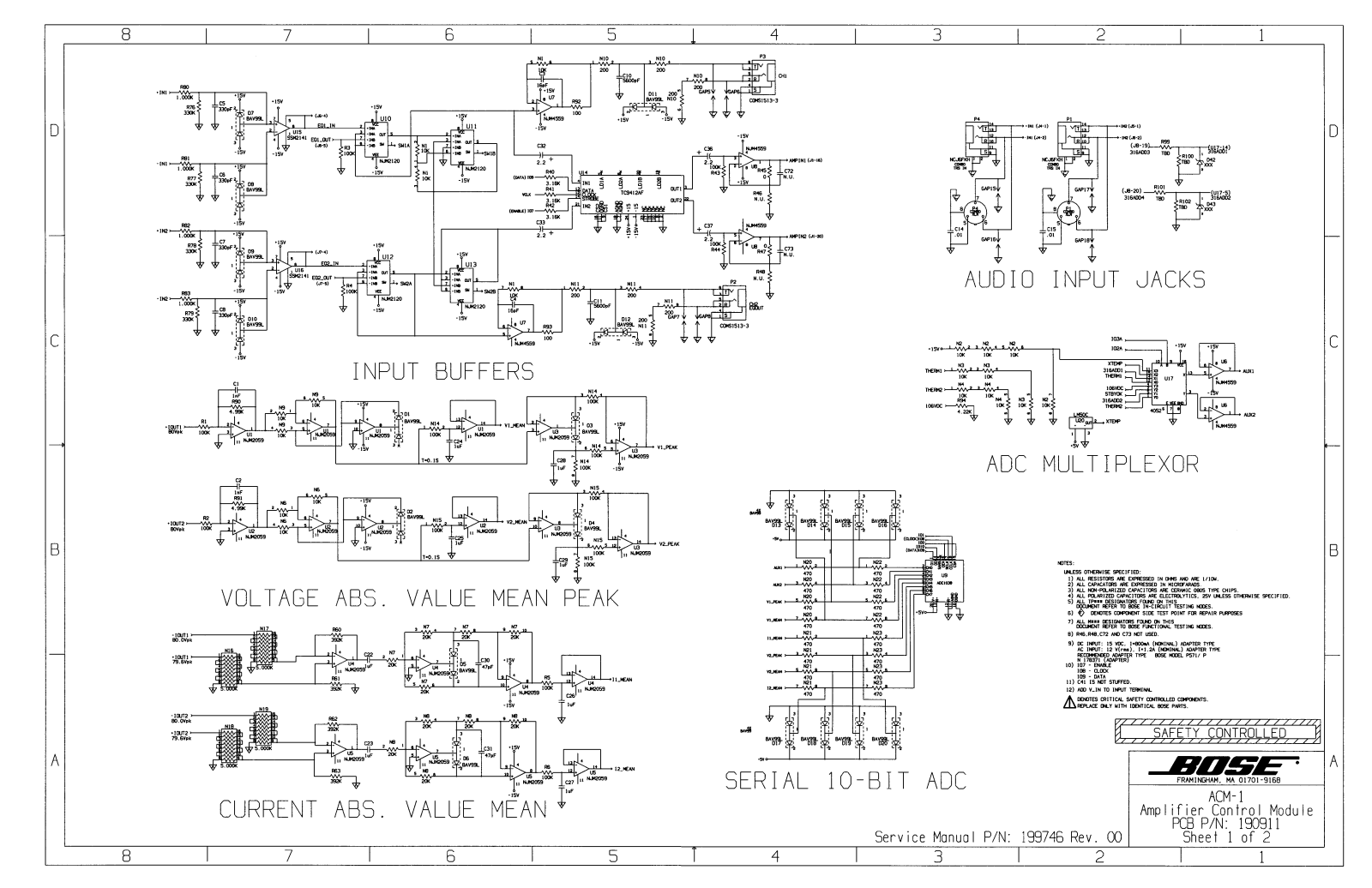 BOSE ACM-1 Schematic