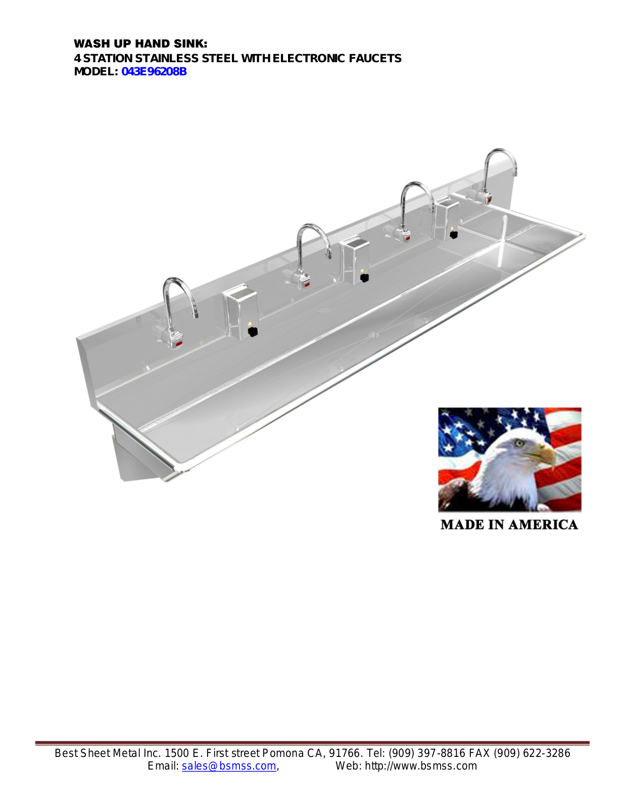 Best Sheet Metal 043E96208B User Manual - ManualMachine.com